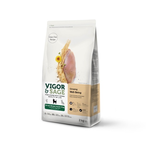 【靈萃 VIGOR&SAGE】小型成犬(人參健體)草本無穀糧 2Kg