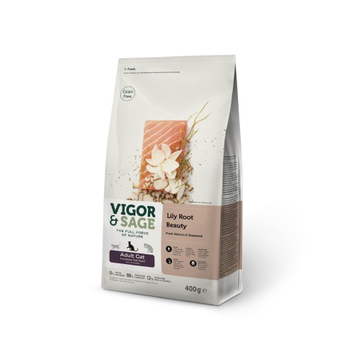 【靈萃 VIGOR&SAGE】成貓(百合根美毛)草本無穀糧400g