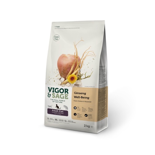 【靈萃 VIGOR&SAGE】成貓(人參健體)草本無穀糧2公斤
